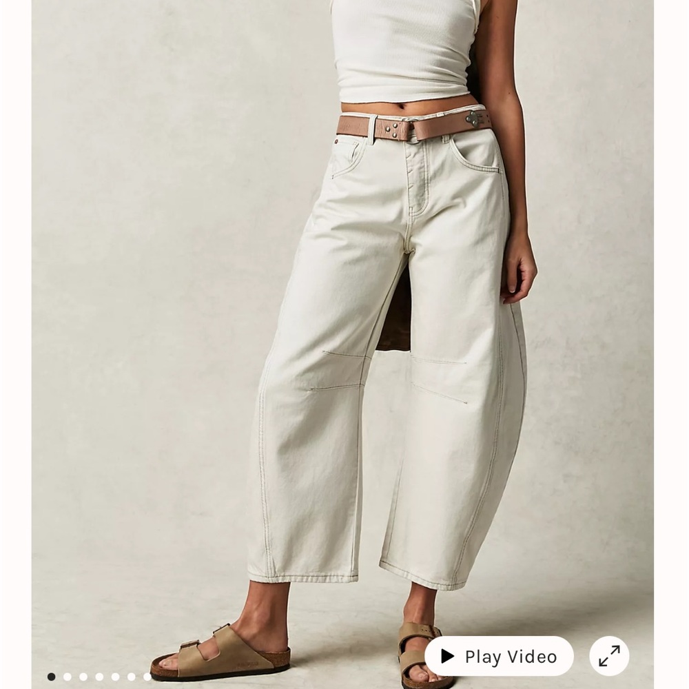 Free People Good Luck Barrel Jeans